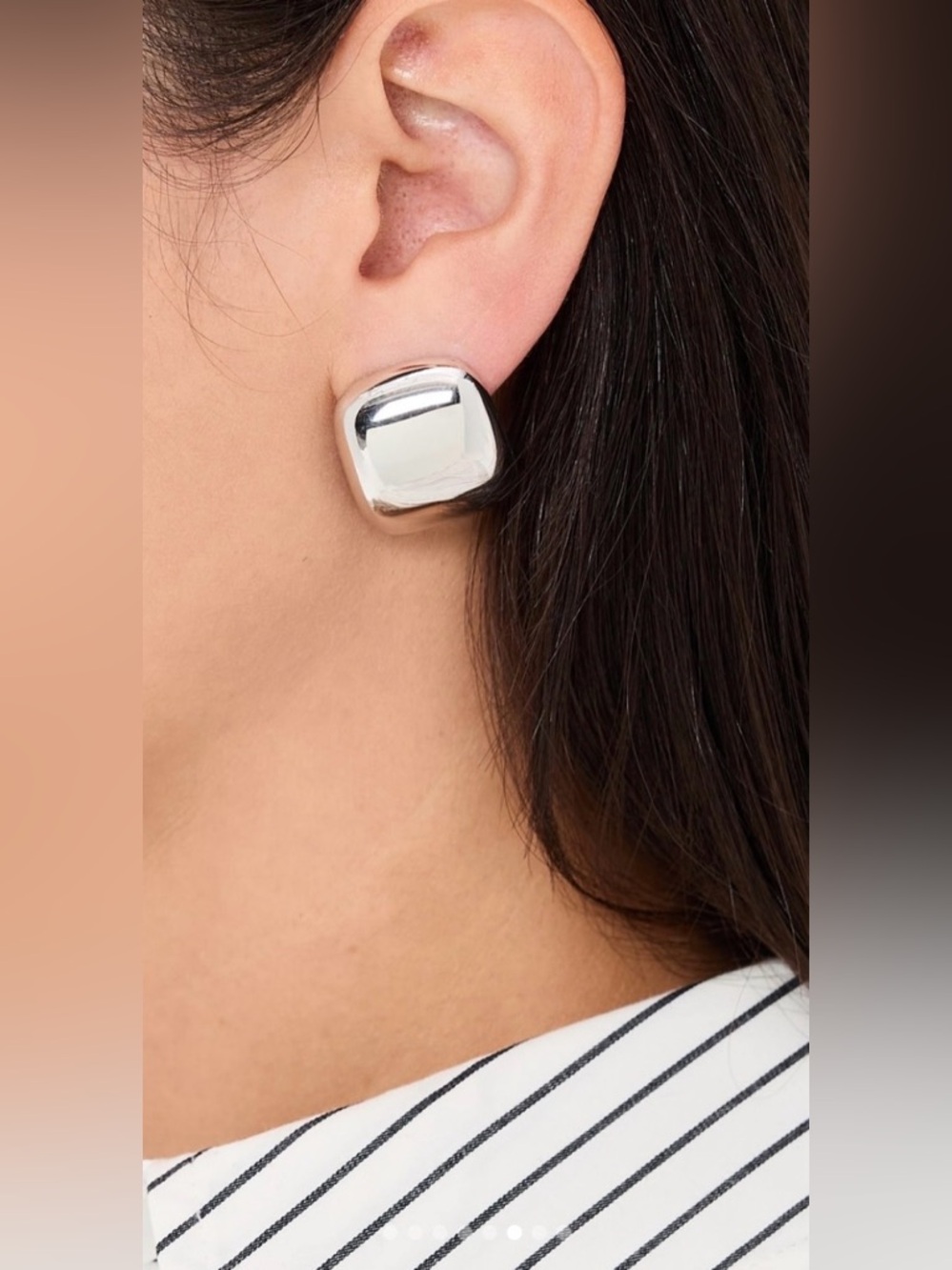Nordstrom Rack Large Square Pebble Earrings
